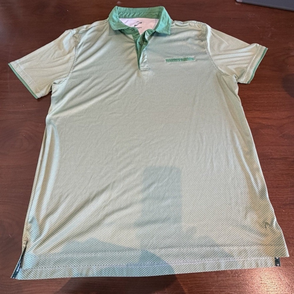 HEAD Golf Men's XXL Green White Performance Polo Shirt Short Sleeve Athletic